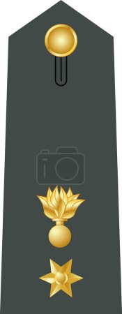 Téléchargez les illustrations : Épaulière marque d'officier militaire pour le grade d'insigne TAGMATARHIS (MAJOR) dans l'armée hellénique - en licence libre de droit
