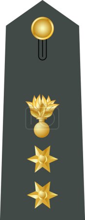 Ilustración de Hombro almohadilla militar marca para el ANTISYNTAGMATARHIS (TENIENTE CORONEL) rango de insignia en el Ejército Helénico - Imagen libre de derechos