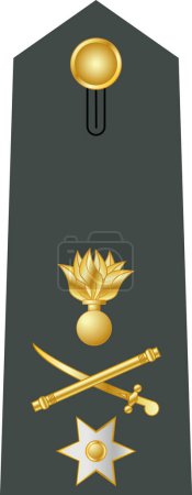 Ilustración de Hombro almohadilla militar marca para el TAXIARCHOS (BRIGADIER GENERAL) rango de insignia en el Ejército Helénico - Imagen libre de derechos