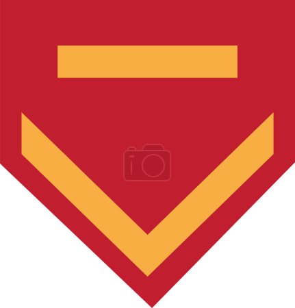 Ilustración de Almohadilla de hombro marca oficial militar para el rango de insignia DEKANEAS OVA (CORPORAL) en el Ejército Helénico - Imagen libre de derechos