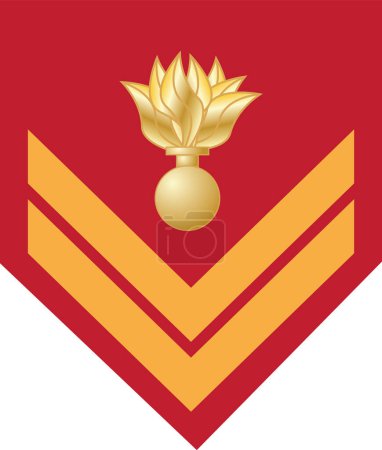 Téléchargez les illustrations : Épaulière marque d'officier militaire pour le grade d'insigne LOCHIAS EPOP-EMTH (SERGENT) dans l'armée hellénique - en licence libre de droit