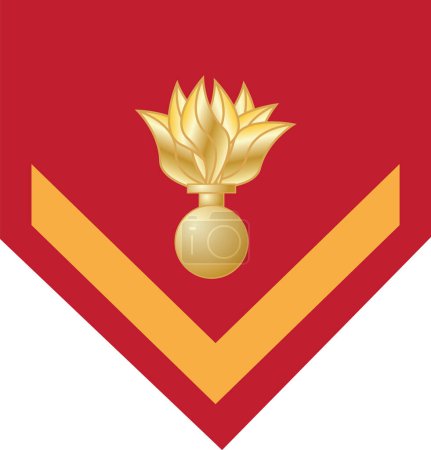 Ilustración de Hombro almohadilla militar marca para el DEKANEAS EPOP-EMTH (CORPORAL) rango de insignia en el Ejército Helénico - Imagen libre de derechos