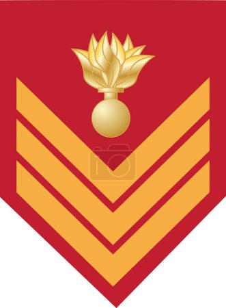 Ilustración de Hombro almohadilla militar marca para el EPILOCHIAS EPOP-EMTH (Sargento de Personal) rango de insignia en el Ejército Helénico - Imagen libre de derechos