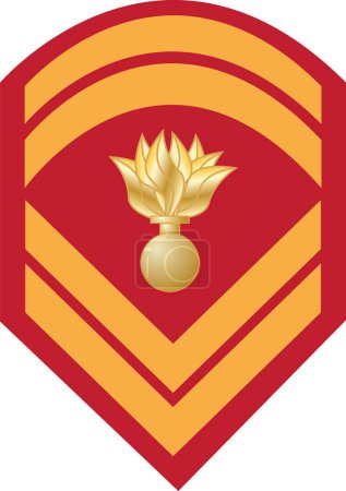 Ilustración de Almohadilla de hombro marca oficial militar para el rango de insignia MONIMOS LOCHIAS (Sargento) en el Ejército Helénico - Imagen libre de derechos