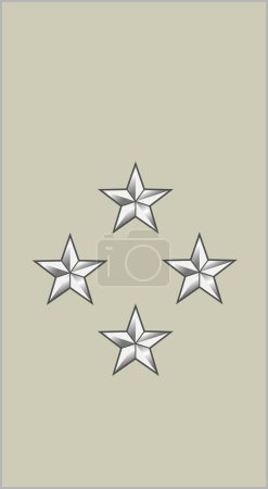 Téléchargez les illustrations : Épaulière marque d'officier militaire du grade d'insigne GNRAL DE CORPS D'ARME (ARMY CORPS GENERAL) dans l'armée française - en licence libre de droit