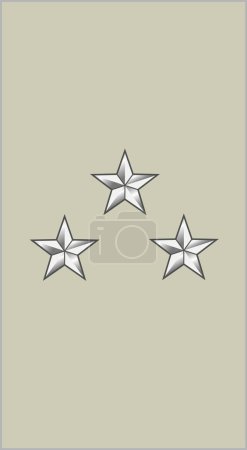Téléchargez les illustrations : Épaulière marque d'officier militaire du grade d'insigne du GNRAL DE DIVISION (DIVISIONAL GENERAL) dans l'armée française - en licence libre de droit