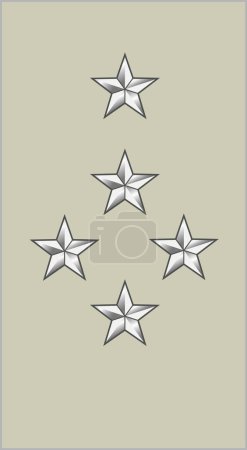 Téléchargez les illustrations : Épaulière marque d'officier militaire du grade d'insigne du MARCHAL DE FRANCE dans l'armée française - en licence libre de droit
