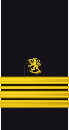 Téléchargez les illustrations : Marquage d'officier militaire pour le grade d'insigne KOMENTAJA (COMMANDER) de la marine finlandaise - en licence libre de droit
