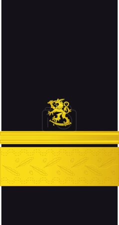 Téléchargez les illustrations : Marque d'officier militaire pour le grade d'insigne KONTRA-AMIRAALI (REAR ADMIRAL) de la marine finlandaise - en licence libre de droit