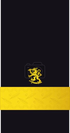 Téléchargez les illustrations : Plaque d'officier militaire pour le grade d'insigne LIPPUEAMIRAALI (COMMODORE) de la marine finlandaise - en licence libre de droit
