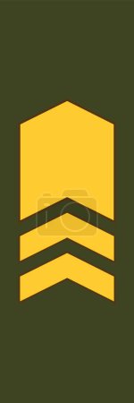 Téléchargez les illustrations : Épaulière sur l'uniforme de campagne pour les sous-officiers militaires du rang de l'insigne SOTILASMESTARI (SERGENT MAJOR) du grade militaire de l'armée finlandaise - en licence libre de droit