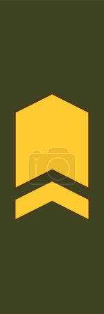 Téléchargez les illustrations : Épaulière sur l'uniforme de campagne pour les sous-officiers militaires du rang de l'insigne YLIVPELI (SERGENT-MAÎTRE) du grade militaire de l'armée finlandaise - en licence libre de droit