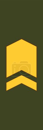 Téléchargez les illustrations : Épaulière sur l'uniforme de campagne pour les sous-officiers militaires du rang de l'insigne YLIVPELI (SERGENT-MAÎTRE) du grade militaire de l'armée finlandaise - en licence libre de droit
