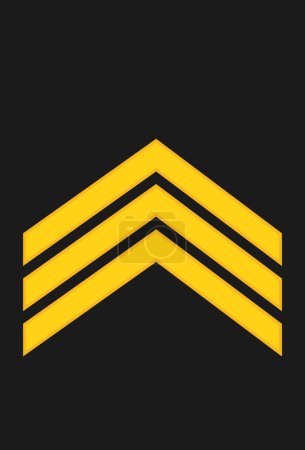 Téléchargez les illustrations : Épaulière sur l'uniforme de campagne pour les sous-officiers militaires du rang de l'insigne KERSANTTI (Officier PETTY 2ND CLASS) du grade militaire de la Marine finlandaise - en licence libre de droit