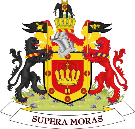 Illustration for Coat of arms of the METROPOLITAN BOROUGH OF BOLTON, GREATER MANCHESTER - Royalty Free Image