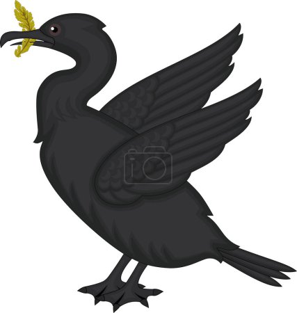 Illustration for Vector illustration of the LIVER BIRD as a symbol of the English city of Liverpool and part of its coat of arms - Royalty Free Image