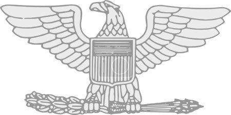 Téléchargez les illustrations : Épaulière insigne d'officier militaire pour le grade d'insigne COLONEL dans l'armée des États-Unis - en licence libre de droit