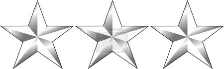 Téléchargez les illustrations : Insigne d'officier militaire pour le grade d'insigne du LIEUTENANT GÉNÉRAL dans l'armée des États-Unis - en licence libre de droit
