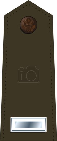 Téléchargez les illustrations : Épaulière armée uniforme de service vert de marque officier militaire pour le premier grade d'insigne LIEUTENANT dans l'armée des États-Unis - en licence libre de droit