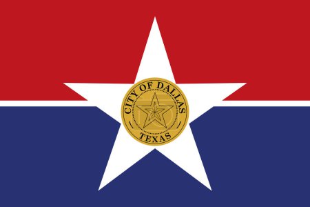Illustration for Flag of the USA city of DALLAS, TEXAS - Royalty Free Image