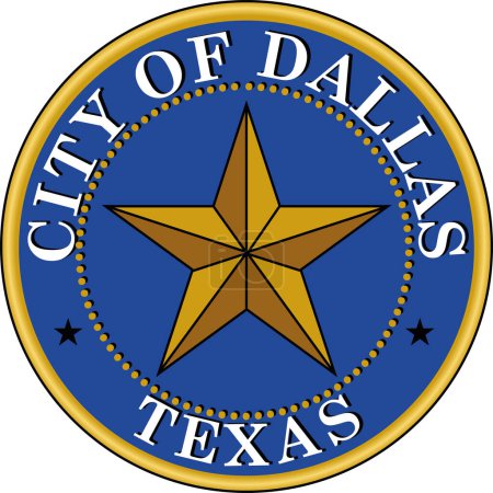 Escudo de la ciudad estadounidense de DALLAS, TEXAS