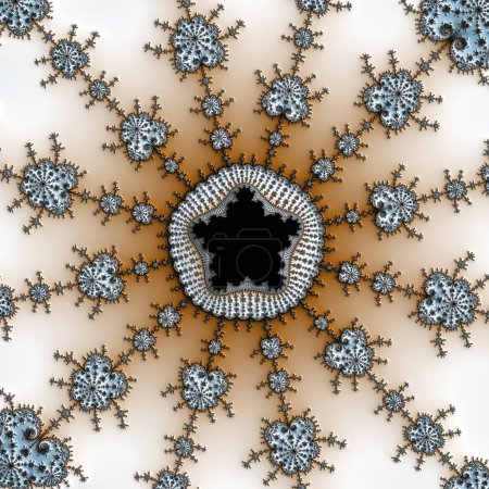 Fraktaler komplexer Zoom - Mandelbrot Set Detail, digitale Grafik für kreatives Grafikdesign