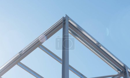 Foto de Edificio comercial de marco de acero en construcción - Imagen libre de derechos