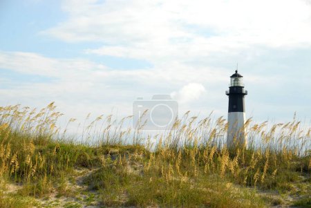 Photo for Historic Tybee Island, Georgia lighthouse background. - Royalty Free Image