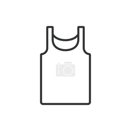 Illustration for Singlet icon line design. Icon, Sportswear, Apparel, Clothing, Fashion, Athletic vector illustrations Singlet editable stroke icon - Royalty Free Image