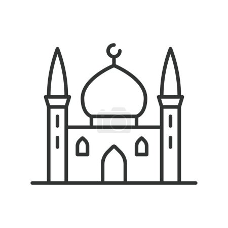 Photo for Mosque icon line design. Islamic, Religion, Worship, Prayer, Minaret, Dome vector illustration Mosque editable stroke icon - Royalty Free Image
