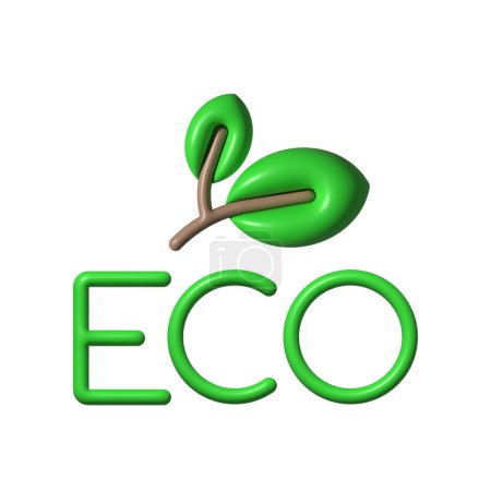 Eco sign on roof vector icon. Eco, sign, 3d, icon, environmental, green, eco friendly, symbol, nature, conservation, ecology, earth friendly, eco design on white background vector. Eco sign vector 3D.