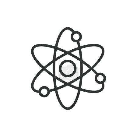 Nuclear fusion, in line design. Nuclear, Fusion, Energy, Reactor, Plasma, Power, Science on white background vector Nuclear fusion editable stroke icon