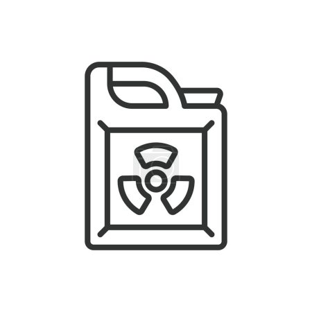 Nuclear fuel, in line design. Nuclear, Fuel, Energy, Power, Radioactive, Uranium, Reactor on white background vector Nuclear fuel editable stroke icon