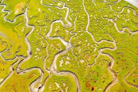 Foto de Vista aérea del Salt Marsh en Ards Forest Park en el Condado de Donegal, Irlanda. - Imagen libre de derechos