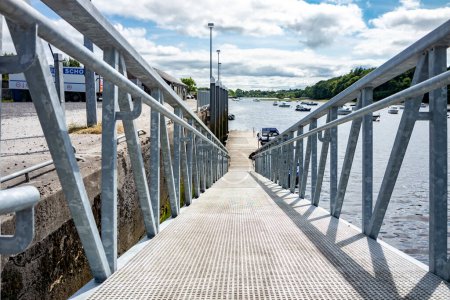 Photo for The pier at Ballina harbour in County Mayo - Ireland. - Royalty Free Image