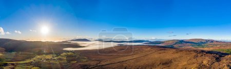 Photo for Donegal covered with fog from Crove upper to Teelin - Ireland. - Royalty Free Image