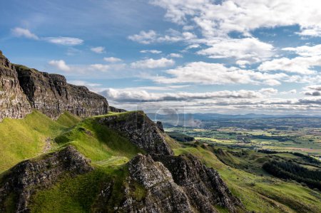 Photo for The beautiful Binevenagh mountain near Limavady in Northern Ireland, United Kingdom. - Royalty Free Image