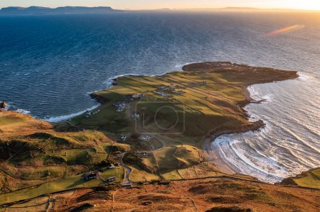 Aerial view of Muckross Head by Kilcar in County Donegal - Ireland.