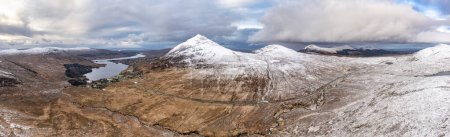 Photo for Aerial view of Croloughan Lough in the Derryveagh Mountains in County Donegal - Ireland - Royalty Free Image