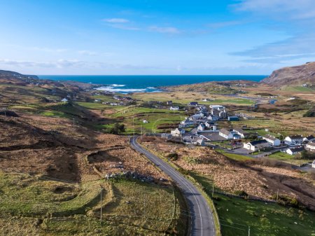 Photo for Aerial view of Glencolumbkille in County Donegal, Republic of Irleand. - Royalty Free Image