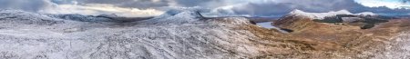 Photo for Aerial view of the snow covered Mount Errigal, the highest mountain in Donegal - Ireland - Royalty Free Image