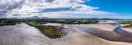 Photo for Aerial view of Castle Dow and Sheephaven Bay in Creeslough - County Donegal, Ireland. - Royalty Free Image