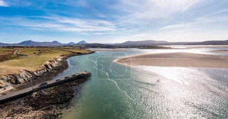 Photo for Aerial view of pillar at Ballyness bay in County Donegal - Ireland. - Royalty Free Image