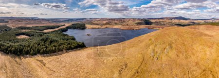 Photo for Aerial view of the Forest at Lough Anna island - County Donegal, Ireland. - Royalty Free Image