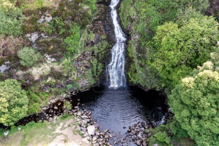 Photo for Aerial of Assaranca Waterfall in County Donegal - Ireland. - Royalty Free Image