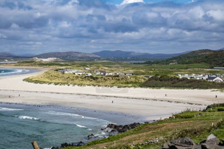 Photo for Narin Strand seen from the viewpoint in Portnoo, County Donegal - Ireland - Royalty Free Image