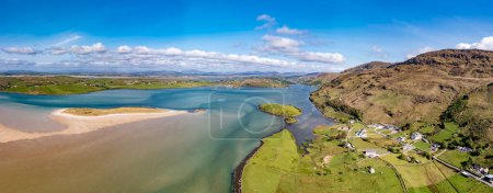 Photo for Aerial view of the Laconnell and Townland of Illancreeve, Lackaduff - County Donegal, Ireland. - Royalty Free Image