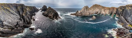 Photo for Aerial view of the coastline at Malin Head in Ireland - Royalty Free Image