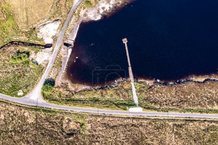 Téléchargez les photos : Aérien de Lough Keel par Crolly, Comté de Donegal - Irlande - en image libre de droit