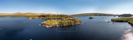 Photo for Aereal of Island in LOugh Craghy by Dungloe in County Donegal - Ireland. - Royalty Free Image